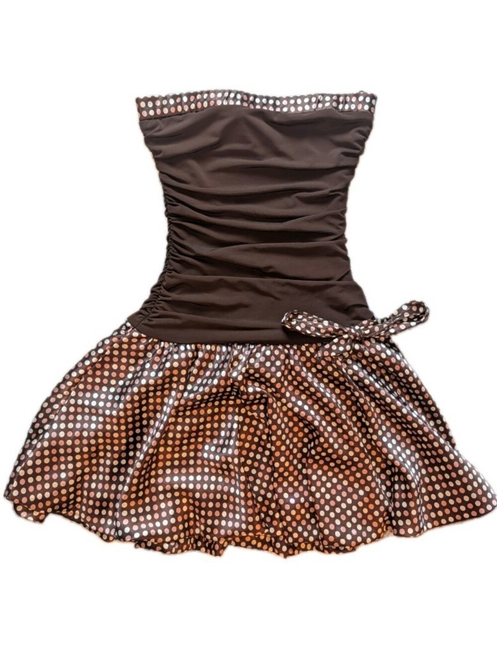Vintage Y2K Maridosa Polka Dot Strapless Dress